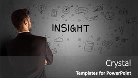  Presentation with creative - Colorful slide set enhanced with businessman-drawing-a-creative-idea backdrop and a gray colored foreground