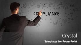  Presentation with creative - Cool new PPT layouts with businessman-drawing-a-creative-idea backdrop and a dark gray colored foreground