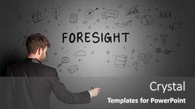  Presentation with foresight - Amazing slides having businessman-drawing-a-creative-idea backdrop and a gray colored foreground