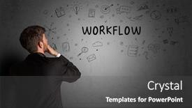  Presentation with creative - Slide set consisting of businessman-drawing-a-creative-idea background and a dark gray colored foreground