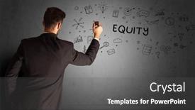  Presentation with creative - Cool new theme with businessman-drawing-a-creative-idea backdrop and a dark gray colored foreground