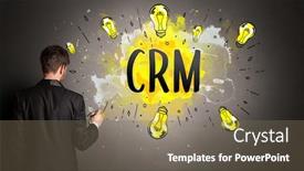  Presentation with new technology - Cool new PPT layouts with businessman-drawing-colorful-light-bulb backdrop and a violet colored foreground