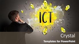  Presentation with new technology - Beautiful slides featuring businessman-drawing-colorful-light-bulb backdrop and a gray colored foreground
