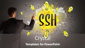  Presentation with light bulb - Beautiful PPT layouts featuring businessman-drawing-colorful-light-bulb backdrop and a gray colored foreground