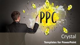  Presentation with new technology - Colorful slide set enhanced with businessman-drawing-colorful-light-bulb backdrop and a gray colored foreground