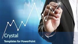  Presentation with growing - Slide deck enhanced with businessman drawing graphics a growing background and a ocean colored foreground