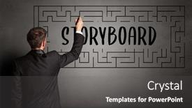  Presentation with maze - Slides featuring businessman-drawing-maze-with-storyboard background and a dark gray colored foreground