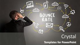  Presentation with bounce - Cool new presentation theme with businessman-drawing-social-media-icons backdrop and a gray colored foreground