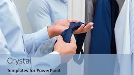  Presentation with work the word in your life - Presentation theme consisting of businessman dressing up for work background and a light blue colored foreground