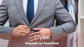  Presentation with formal - Theme enhanced with businessman dressing up for work background and a  colored foreground