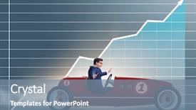  Presentation with driving - Audience pleasing PPT layouts consisting of businessman driving car in financial backdrop and a seafoam green colored foreground