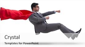  Presentation with virtual - Beautiful slide deck featuring businessman driving virtual car backdrop and a white colored foreground