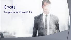  Presentation with fire alarm office - Presentation enhanced with businessman during fire alarm background and a sky blue colored foreground