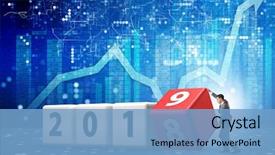  Presentation with reveal - PPT theme consisting of businessman employee rotating cube background and a light blue colored foreground