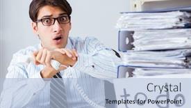  Presentation with deliver - Audience pleasing presentation design consisting of businessman failing to deliver his to-do list backdrop and a light blue colored foreground