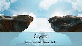  Presentation with gap - Audience pleasing presentation design consisting of businessman fallen to the gap backdrop and a light blue colored foreground