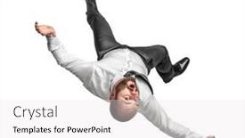  Presentation with rose falling animation - PPT theme featuring businessman-falling-down-isolated-white background and a white colored foreground