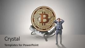  Presentation with falling line - Audience pleasing PPT theme consisting of businessman falling into the trap backdrop and a light gray colored foreground
