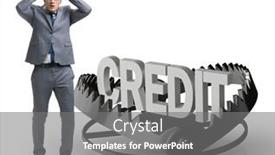  Presentation with loan - Amazing slide set having businessman-falling-into-the-trap backdrop and a gray colored foreground