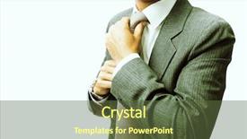  Presentation with ready - Presentation theme enhanced with businessman fastening tie cross-process background and a tawny brown colored foreground