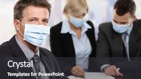  Presentation with covid coronavirus - Colorful PPT layouts enhanced with businessman fearing h1n1 swine flu backdrop and a dark gray colored foreground