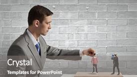  Presentation with chessboard - PPT layouts with anger control - businessman fighting on the chessboard background and a gray colored foreground