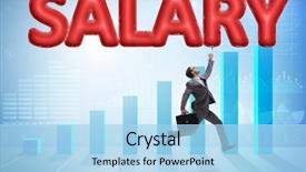  Presentation with salary - Theme with businessman flying in salary concept background and a light blue colored foreground
