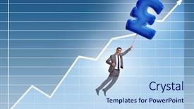  Presentation with transportation air balloon flying - Cool new presentation theme with businessman flying on british pound backdrop and a  colored foreground