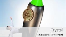  Presentation with price - Audience pleasing PPT layouts consisting of businessman-flying-on-rocket backdrop and a white colored foreground