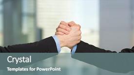  Presentation with aid - PPT layouts consisting of businessman giving aid to another background and a gray colored foreground