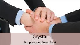  Presentation with aid - Beautiful slides featuring businessman giving aid to another backdrop and a soft green colored foreground