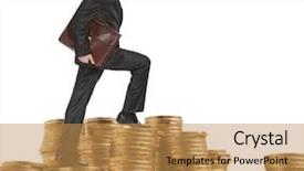  Presentation with white gold - Presentation theme enhanced with businessman goes up the gold background and a gold colored foreground