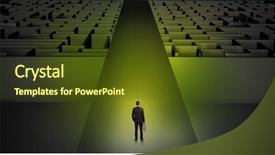  Presentation with mazes - Slide set consisting of businessman going straight ahead background and a tawny brown colored foreground