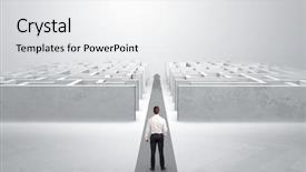  Presentation with red carpet - Cool new slide deck with straight ahead on a red backdrop and a white colored foreground