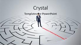  Presentation with maze - Slides featuring businessman going through the maze background and a light gray colored foreground