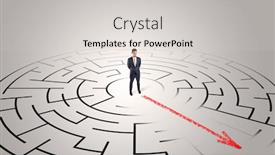  Presentation with maze - Cool new slide deck with businessman going through the maze backdrop and a light gray colored foreground