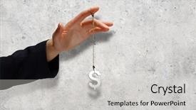  Presentation with dollar sign - Presentation having businessman hand and dollar background and a light gray colored foreground