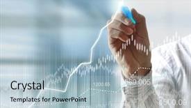  Presentation with writing - Beautiful presentation featuring businessman hand writing a business backdrop and a light blue colored foreground