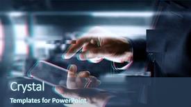  Presentation with abstract business - Slide set enhanced with businessman hands with transparent background and a ocean colored foreground