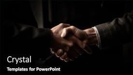  Presentation with merger - PPT layouts enhanced with businessman-handshake-for-teamwork background and a black colored foreground
