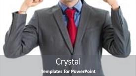  Presentation with genial - PPT layouts having businessman having a genial idea background and a dark gray colored foreground