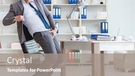  Presentation with fun work - Cool new PPT theme with the office at work backdrop and a gray colored foreground