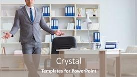  Presentation with fun work - Audience pleasing presentation design consisting of the office at work backdrop and a gray colored foreground