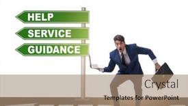  Presentation with choice - Slide set consisting of businessman-having-hard-choice-standing background and a  colored foreground