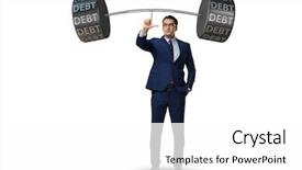  Presentation with burden - Amazing PPT theme having weight - businessman under heavy burden backdrop and a white colored foreground