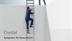  Presentation with helping - Amazing slide set having businessman-helping-colleague-to-escape backdrop and a light gray colored foreground