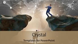  Presentation with helping - Audience pleasing theme consisting of partnership support climb - businessman helping colleague with rope backdrop and a coral colored foreground