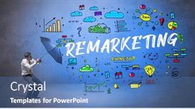  Presentation with umbrella - PPT theme having businessman-hiding-behind-umbrella-concept background and a teal colored foreground