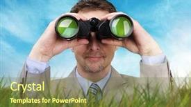  Presentation with answers business - PPT layouts featuring businessman hiding in the long background and a tawny brown colored foreground