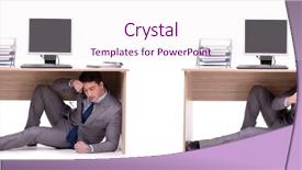  Presentation with motivation ball hill businessman - Audience pleasing theme consisting of businessman hiding in the ofice backdrop and a  colored foreground